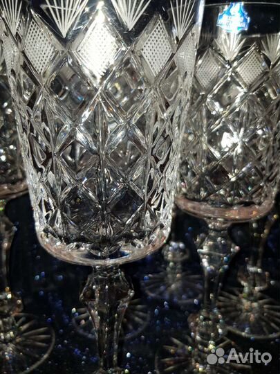 Хрустальные фужеры кубки новые