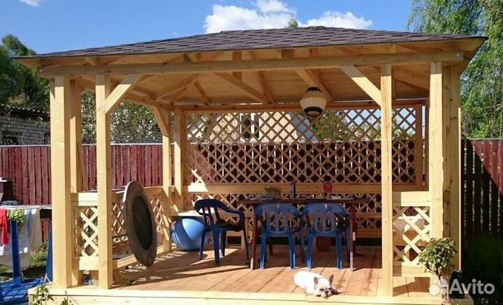 Дачная беседка в японском стиле 3х4м без предоплат