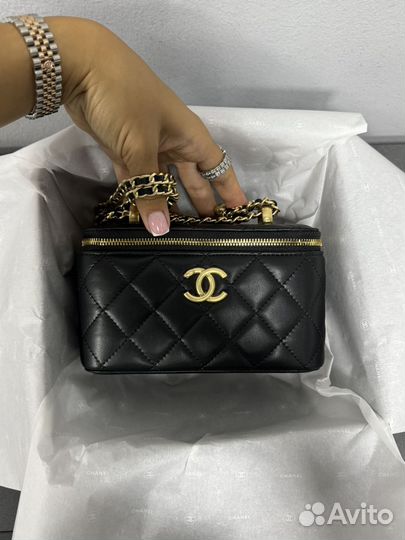 Chanel бьюти кейс черный на кольцах оригинал
