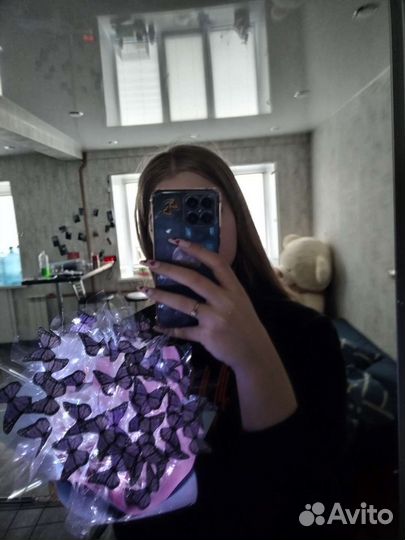 Светящийся букет из бабочек