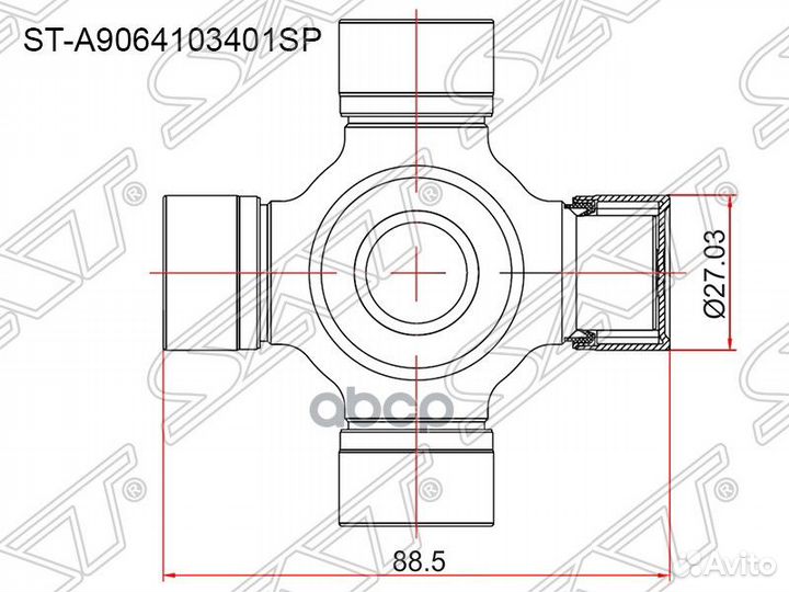 Крестовина карданного вала mercedes sprinter 05