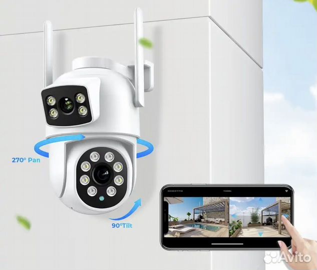 Уличная видеокамера поворотная 4 mpx