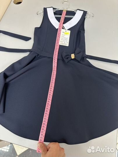 Сарафан школьный синий