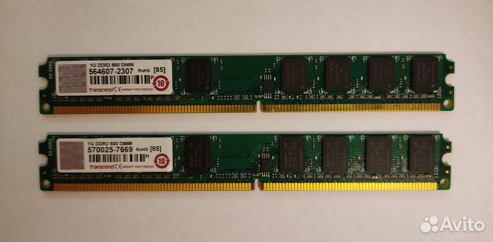 Оперативная память Transcend 1G DDR2 800 dimm