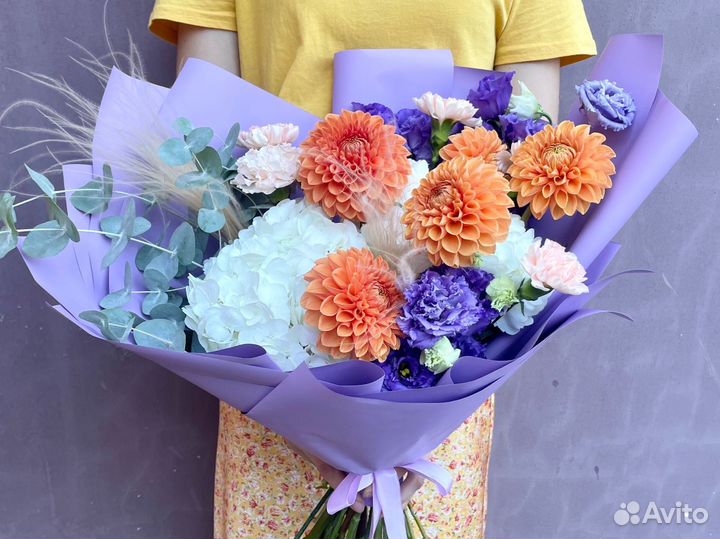 Букеты из георгинов