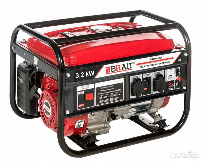 Электрогенератор бензиновый Brait 3800 CU