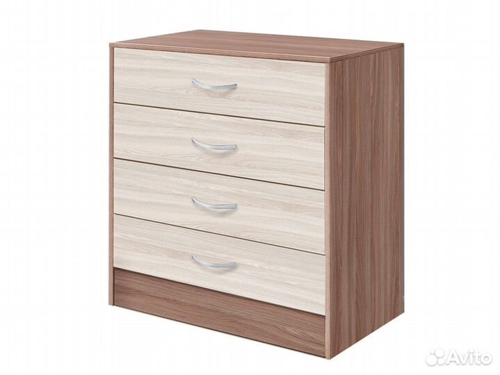 Бриз лдсп Комод Белый/Цемент светлый