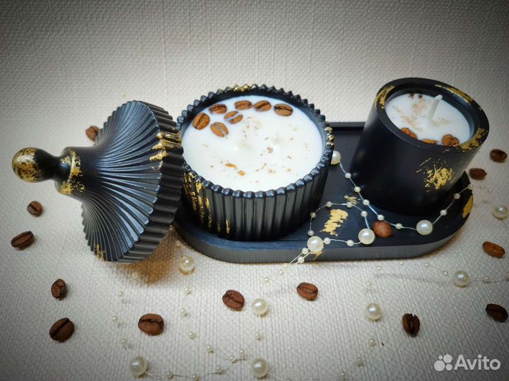 Ароматические свечи ручной работы Бодрящий кофе