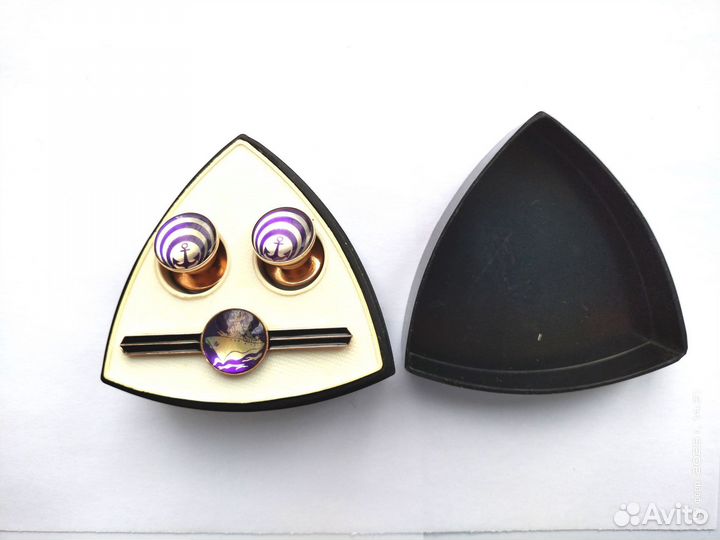 Запонки мужские СССР, морская тема