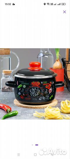 Кастрюли эмалированные 4л, 5,5л