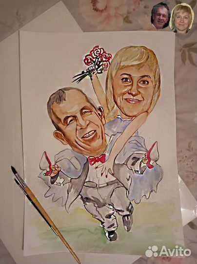 Шаржи. Рисунки в детский сад, школу