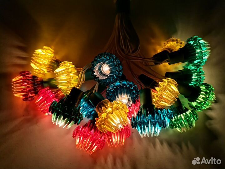 Елочная, новогодняя гирлянда СССР радуга-4