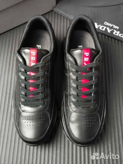 Кожаные кроссовки Prada Linea Rossa 38-45