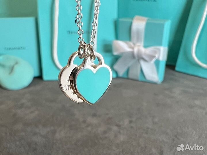 Подвеска Return to Tiffany Double Heart tag NEW