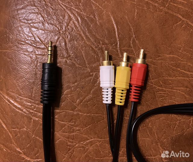 Кабель AV 3.5 Jack 3 RCA Тюльпана