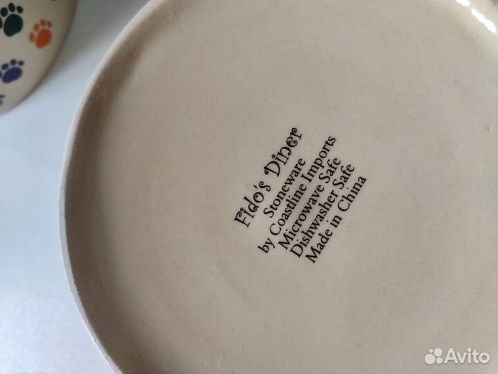 Миска керамика Fidos Diner новая Англия для собак