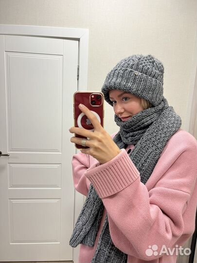 Комплект шапка и шарф женские