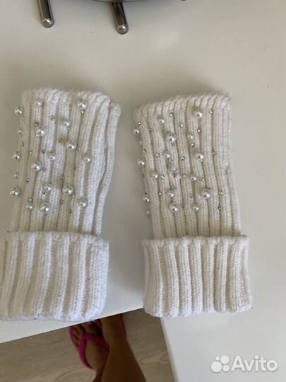 Шапка с митенками