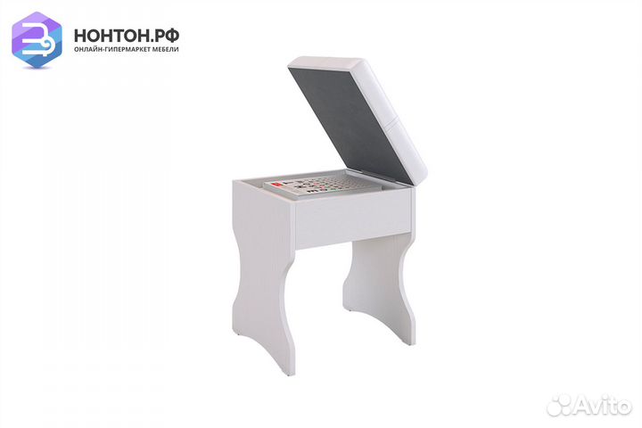 Пуф Виктория-1 белое дерево