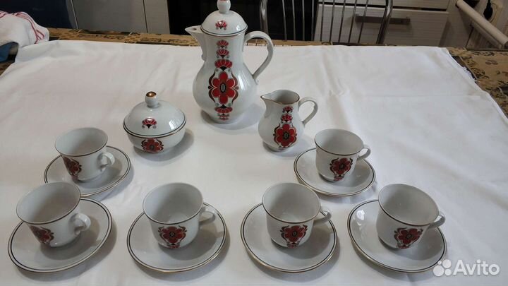 Кофейный сервиз ГДР freiberger porzellan