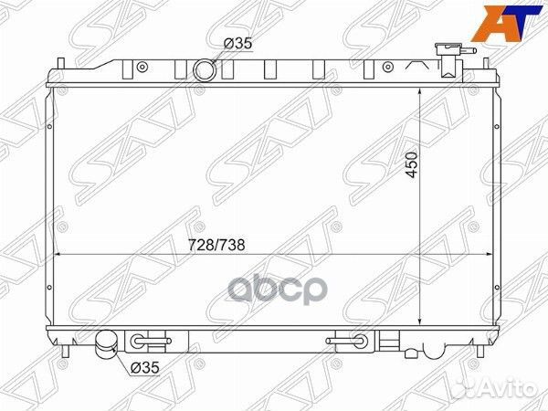 Радиатор nissan murano QR25 03- NS00077 Sat