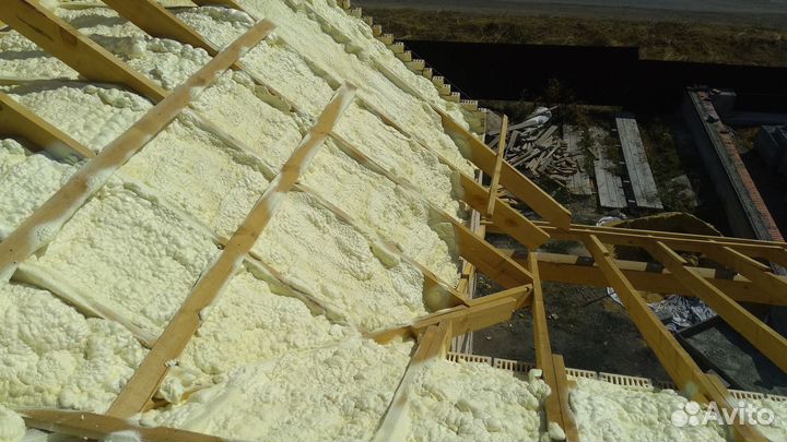 Утеплитель напыление ППУ от 200м2