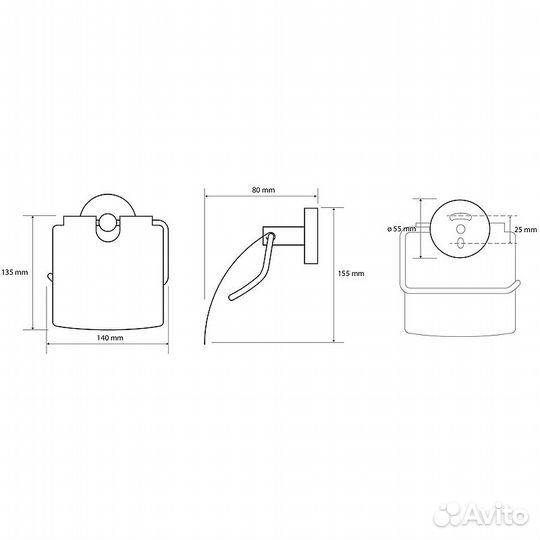 Держатель туалетной бумаги Bemeta Brilo 161112010