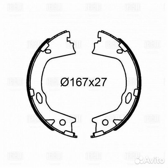 Колодки тормозные барабанные стояночного тормоза 1