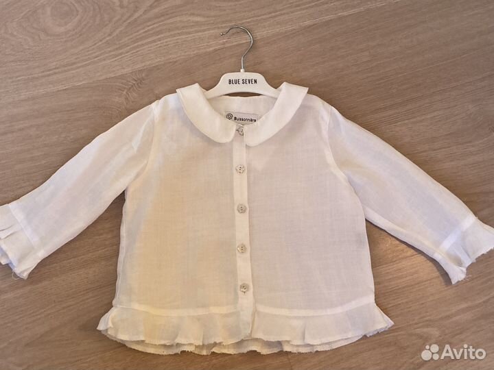 Блузка-рубашка с перламутровыми пуговицами