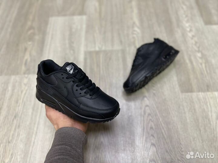 Кроссовки Nike Air Max 90 Leather Black (36-45)