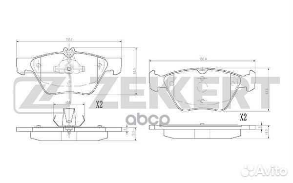 Колодки тормозные BS2881 Zekkert