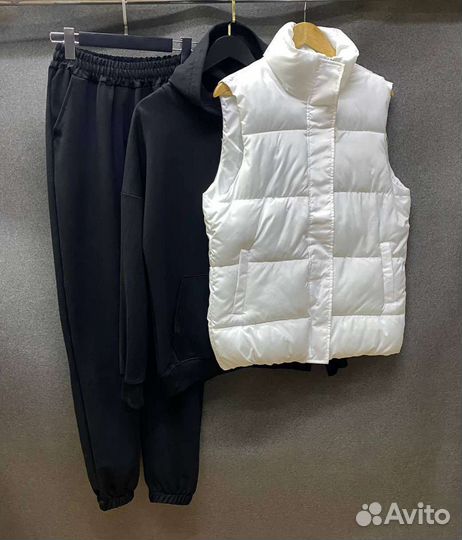 Спортивный костюм 3в1 штаны худи жилетка новый