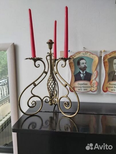 Кованый канделябр, коллекционный, ручной работы