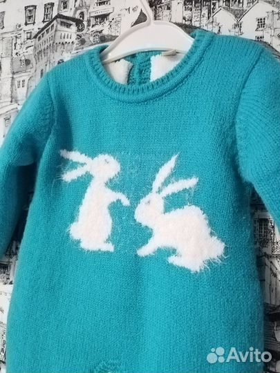 Теплый зимний комбинезон 74-86