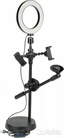Селфи лампа кольцо 16см со штат с держ-м микрофона