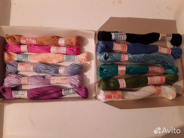 Нитки хб мулине вышивание СССР