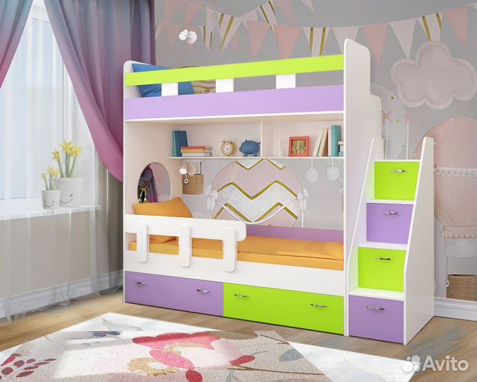 Трехъярусная кровать Юниор