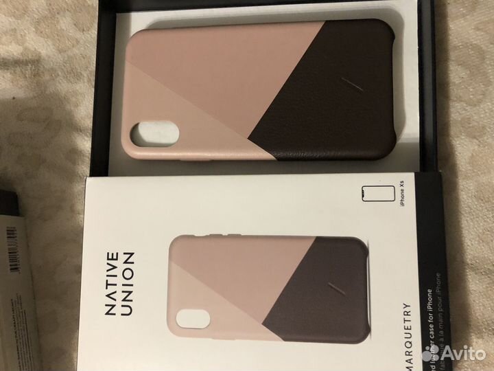 Чехол на iPhone X кожаный, Xs