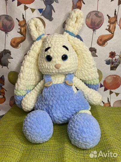 Плюшевый зайка ручной работы