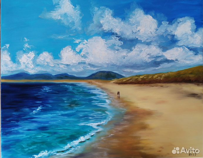 Золотое побережье. Масло/холст/подрамник/лак 60х80