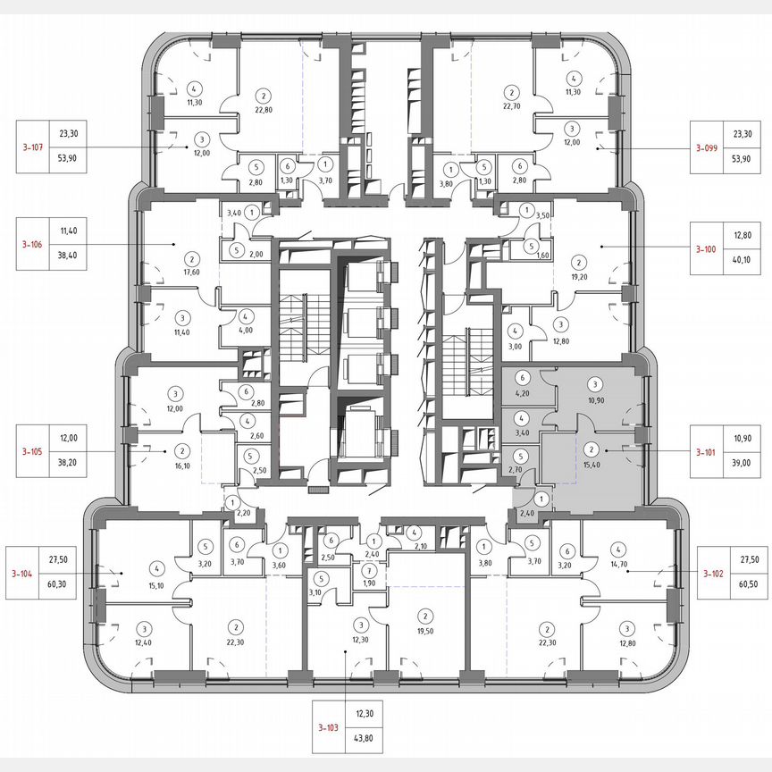 1-к. квартира, 38,6 м², 14/53 эт.