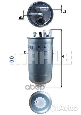 Фильтр топливный knecht KL147D KL147D Mahle/Knecht