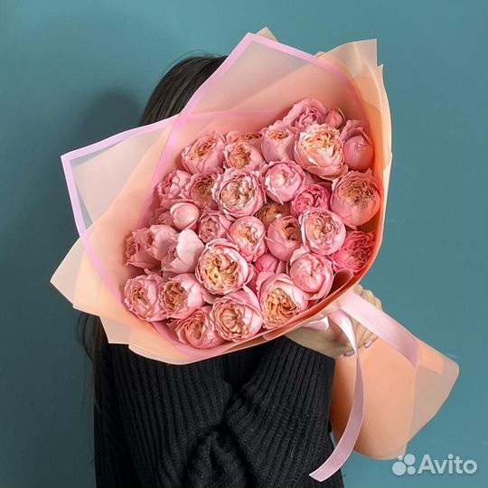 Кустовые розы 101 роза Букет роз