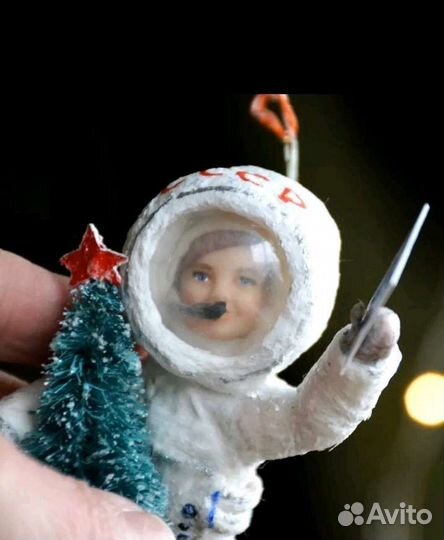 Ватная игрушка на ёлку 