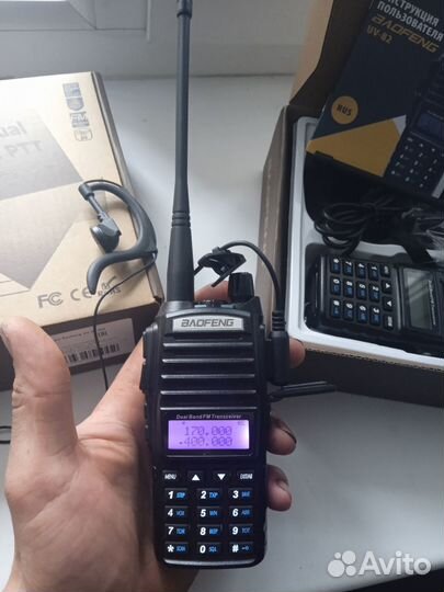 Новые рации Baofeng UV-82 с гарнитурой. Рация 8 Вт