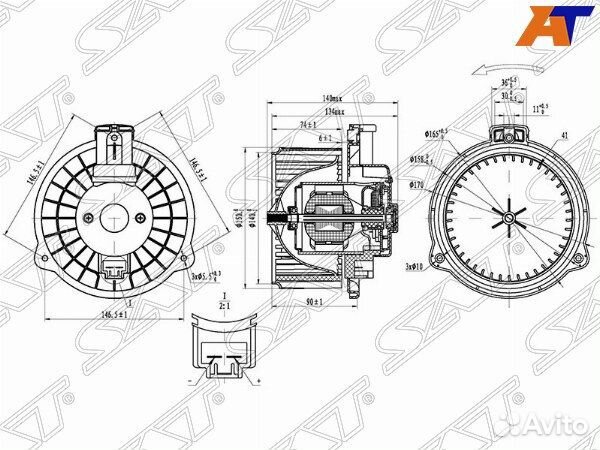 Мотор отопителя салона lexus RX330