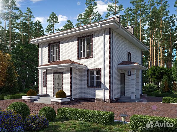 Фасадные панели Фасайдинг Дачный Кирпич Klinker Белый