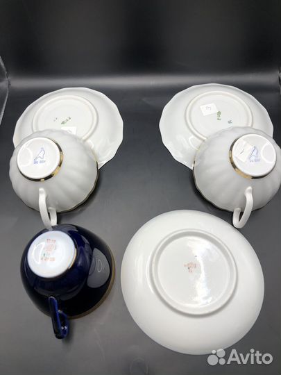 Чайные пары и Блюдца СССР. Лот. Лфз. Дулево