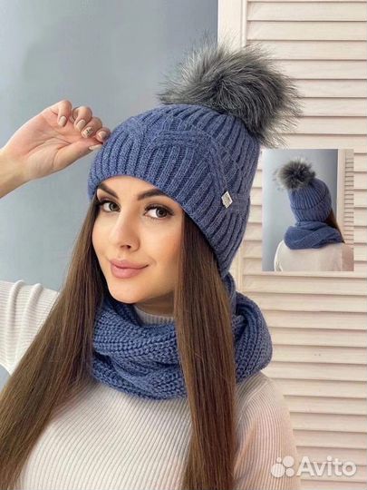 Зимняя шапка и снуд