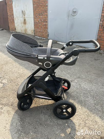 Коляска stokke trailz 2 в 1 черное шасси